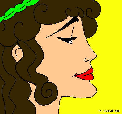 Dibujo Cabeza de mujer pintado por lmfao