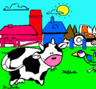 Dibujo Vaca en la granja pintado por PAISHOL