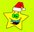 Dibujo estrella de navidad pintado por gggggggggggg