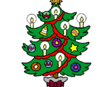 Dibujo Árbol de navidad con velas pintado por athaex