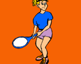 Dibujo Chica tenista pintado por jejejeje