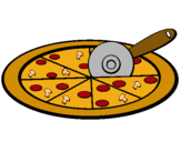 Dibujo Pizza pintado por asdfdfsd