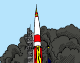 Dibujo Lanzamiento cohete pintado por jamewhvbhgjg