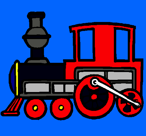 Dibujo Tren pintado por blum