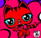 Dibujo Gatito Littlest Pet Shop pintado por sana