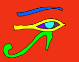 Dibujo Ojo Horus pintado por PablodeTarso