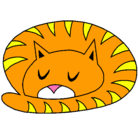 Dibujo Gato durmiendo pintado por chiquita20