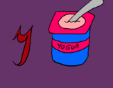 Dibujo Yogur pintado por ABCDEFGHIJKL