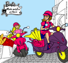 Dibujo Barbie y su amiga en moto pintado por peito5