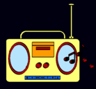 Dibujo Radio cassette 2 pintado por archisofi