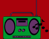 Dibujo Radio cassette 2 pintado por oioradio200