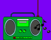 Dibujo Radio cassette 2 pintado por bailando