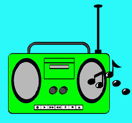 Dibujo Radio cassette 2 pintado por carlivchia