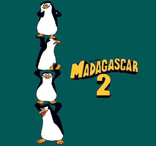 Dibujo Madagascar 2 Pingüinos pintado por CHUMANEL