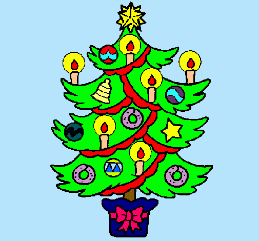 Árbol de navidad con velas