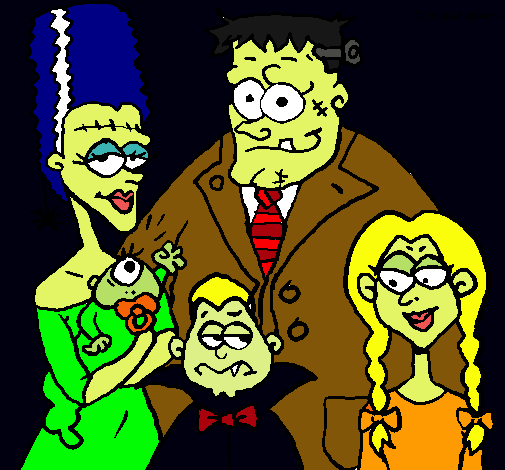 Dibujo Familia de monstruos pintado por sofiarico