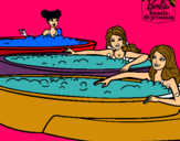Dibujo Barbie y sus amigas en el jacuzzi pintado por Tannia21