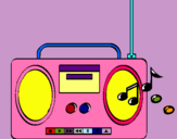 Dibujo Radio cassette 2 pintado por odie