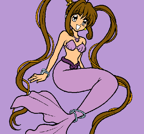 Dibujo Sirena con perlas pintado por rosalu