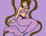 Dibujo Sirena con perlas pintado por rosalu