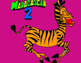Dibujo Madagascar 2 Marty pintado por zombi