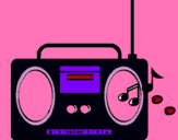 Dibujo Radio cassette 2 pintado por Vaanechu