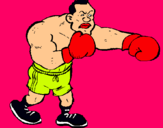 Dibujo Boxeador pintado por cateto