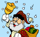 Dibujo Santa Claus y su campana pintado por grp20