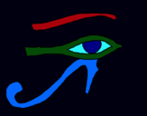 Dibujo Ojo Horus pintado por cabrillo