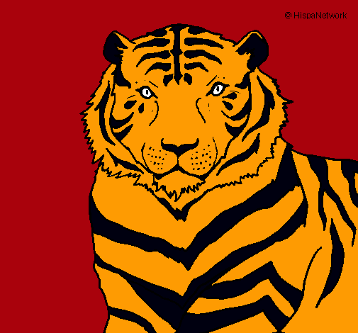 Dibujo Tigre pintado por animal