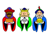 Dibujo Los Reyes Magos 4 pintado por lolololo