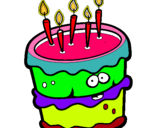 Dibujo Pastel de cumpleaños 2 pintado por HASHI