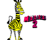Dibujo Madagascar 2 Marty pintado por zendeya