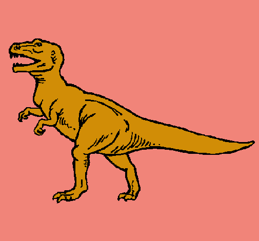 Dibujo Tiranosaurus Rex pintado por georgette 