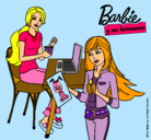 Dibujo Barbie y su hermana merendando pintado por andreaitta03