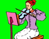 Dibujo Dama violinista pintado por sarandonga