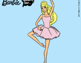 Dibujo Barbie bailarina de ballet pintado por rouge