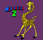 Dibujo Madagascar 2 Melman pintado por maria10