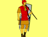 Dibujo Soldado romano pintado por mikiloss