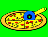 Dibujo Pizza pintado por BigBorrado