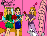 Dibujo Barbie de compras con sus amigas pintado por Angyyy