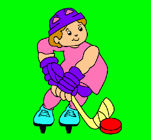 Dibujo Niño jugando a hockey pintado por lu87