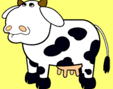 Dibujo Vaca pensativa pintado por vaca