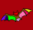 Dibujo Murciélago volando pintado por vampiro