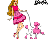 Dibujo Barbie paseando a su mascota pintado por sofi8