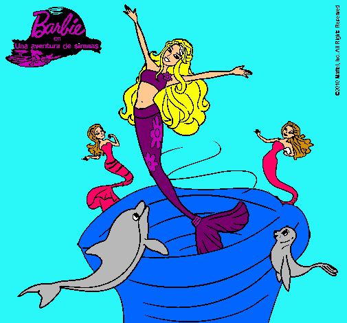 Barbie sirena contenta