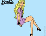 Dibujo Barbie sentada pintado por aslin