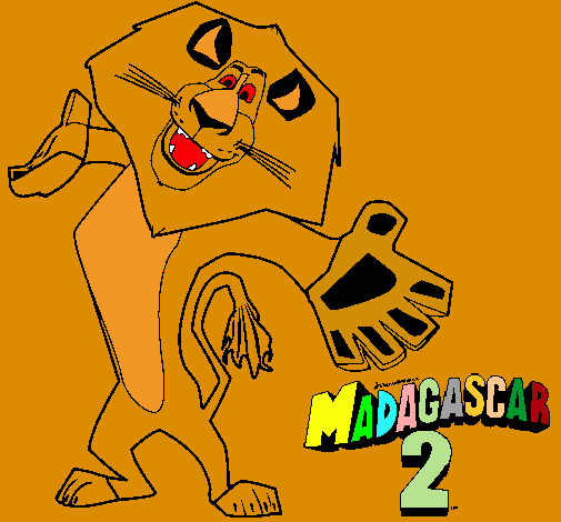 Dibujo Madagascar 2 Alex 2 pintado por lu87