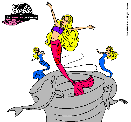 Barbie sirena contenta