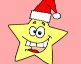 Dibujo estrella de navidad pintado por morana